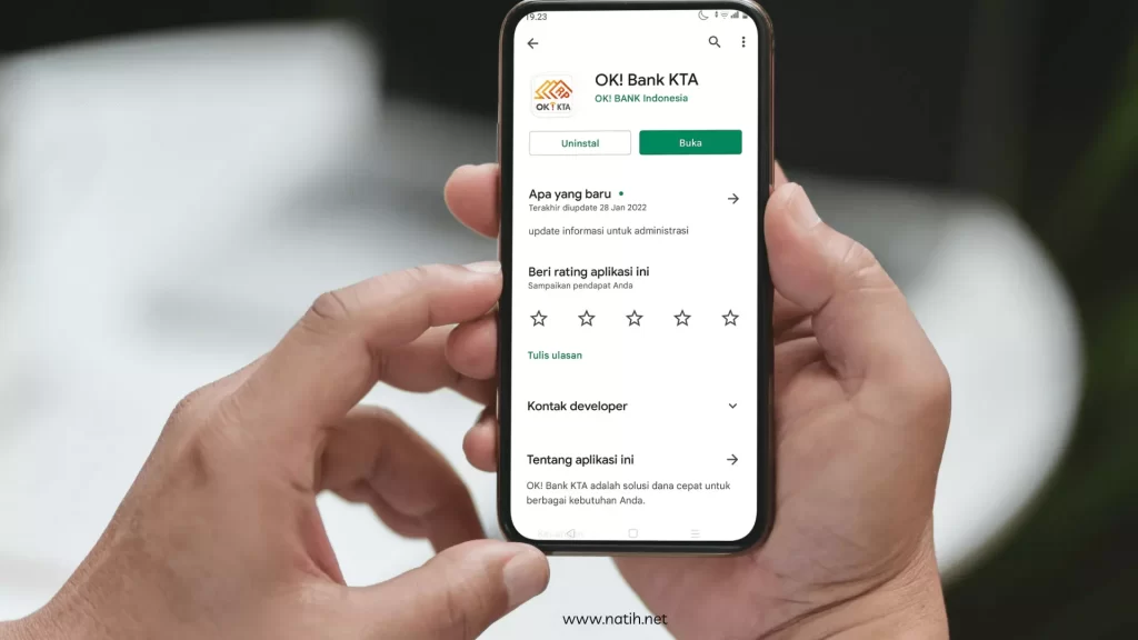 Aplikasi mobile OK Bank KTA