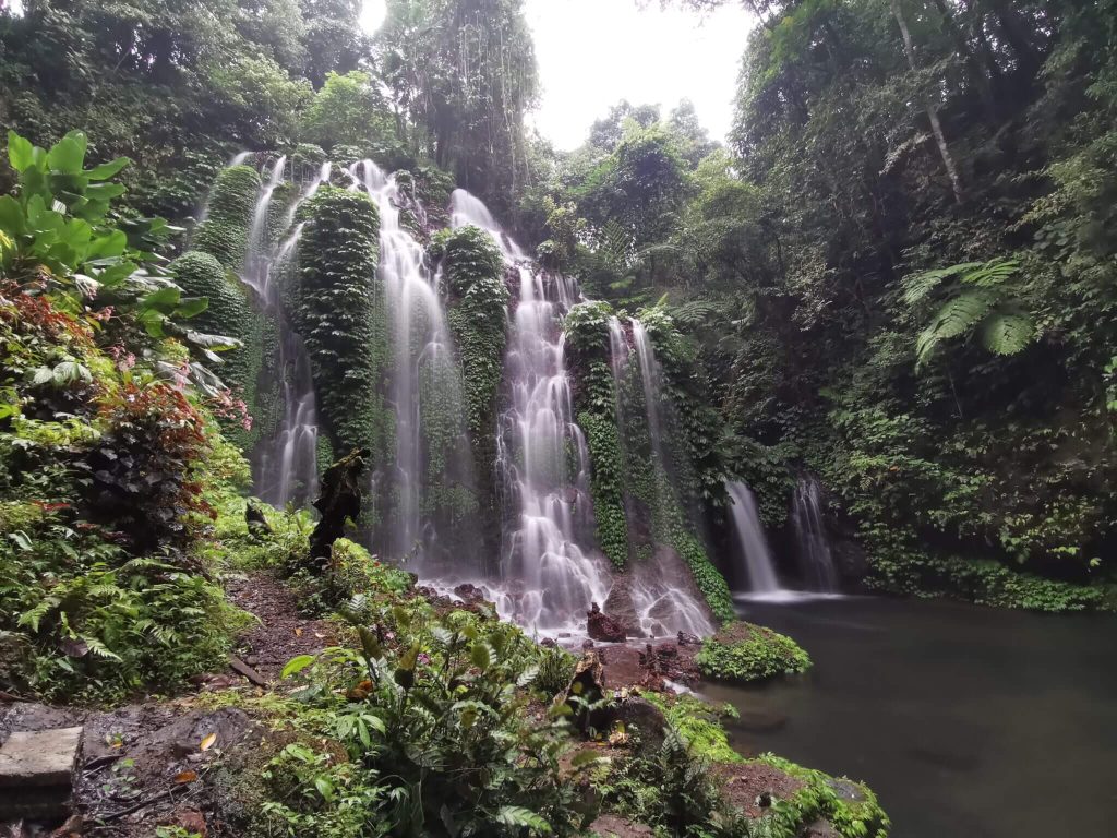 air terjun banyuwana dengan keindahan alam yang asri